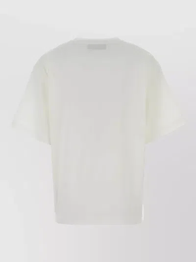 Fendi White Crew Neck Patchwork T-shirt In White