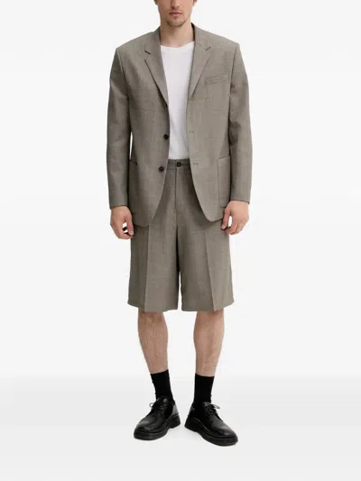 Filippa K Side-pocket Buttoned Blazer In Brown