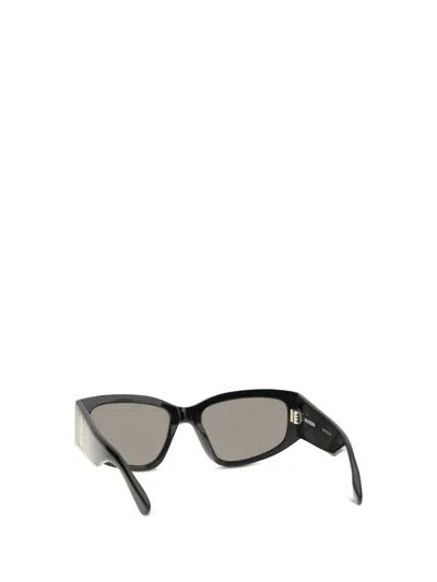 Balenciaga Nano Rectangular Sunglasses Thick Frame Arms In Brown