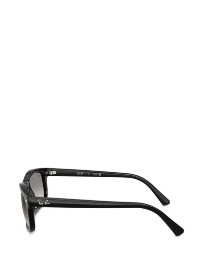 Ray Ban Rectangle-frame Sunglasses In Black
