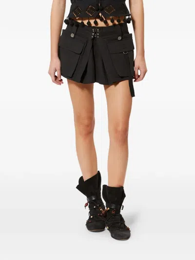 Isabel Marant Barta Cotton Straight-leg Shorts In Black