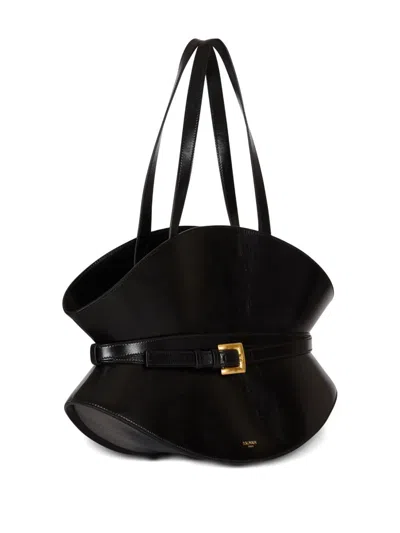 Balmain Medium Shuffle Bag In Black