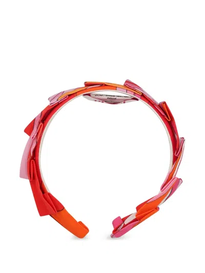 Pucci Junior Printed Headband In Red