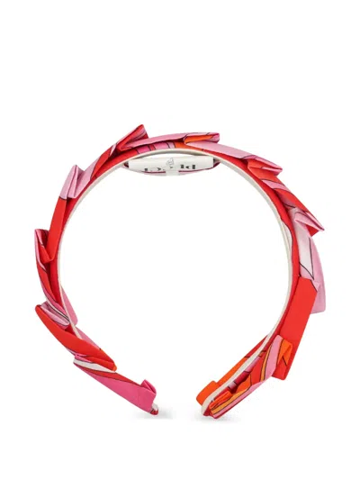 Pucci Junior Printed Headband In Red