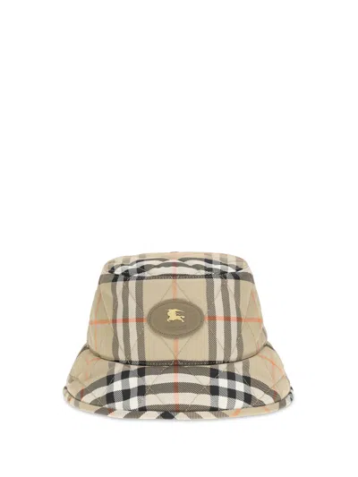 Burberry Multicolor Polyamide Bucket Hat In Brown