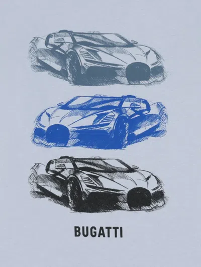 Bugatti T-shirt Mit Auto-print In Blue