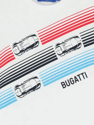 Bugatti T-shirt Mit Auto-print In White
