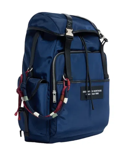 Dsquared2 Heritage Backpack In Blue