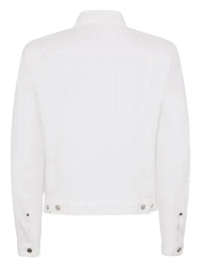 Dsquared2 Buttoned Denim Jacket In White