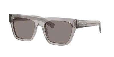 Prada 54mm Rectangular Sunglasses In Gray