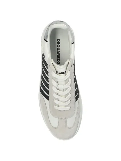 Dsquared2 White Stripes Sneakers In White