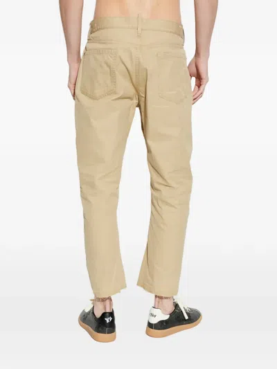 Dsquared2 Distressed Trousers In Neutral