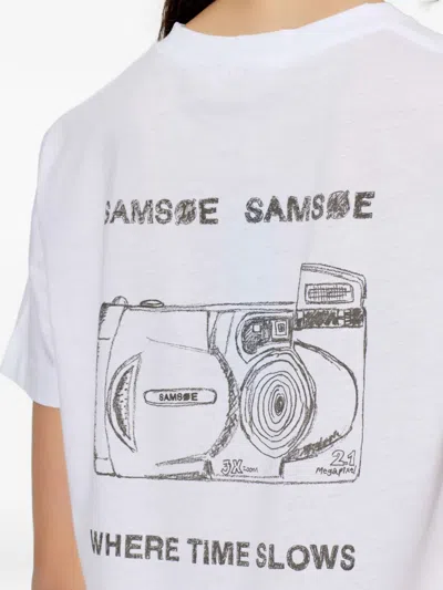 Samsoe & Samsoe Sacamino Graphic T-shirt In White