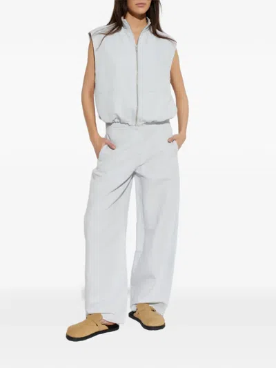 Samsoe & Samsoe Sarokos Elasticated-waist Trousers In White