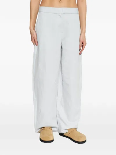 Samsoe & Samsoe Sarokos Elasticated-waist Trousers In White