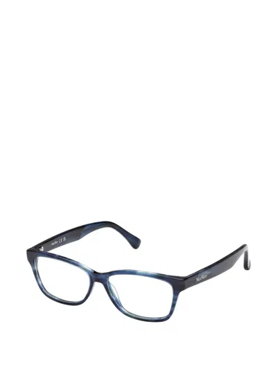 Max Mara Eyewear Rectangle-frame Glasses In Black