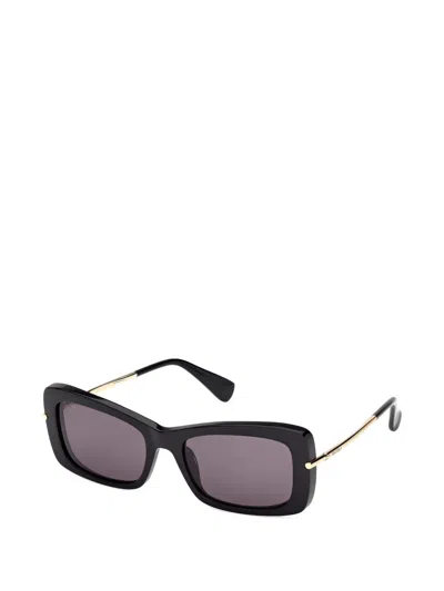 Max Mara Eyewear Rectangular-frame Sunglasses In Black
