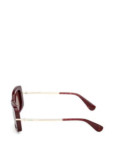 Max Mara Eyewear Rectangle-frame Sunglasses In Brown