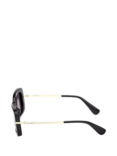 Max Mara Eyewear Rectangular-frame Sunglasses In Black