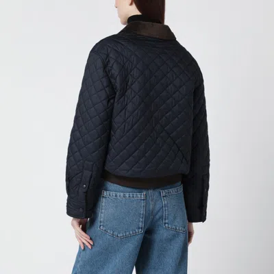 Loewe Short Blue Technical Fabric Jacket In Blue