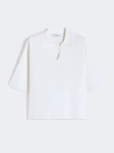 Max Mara Short-sleeved Pullover In White