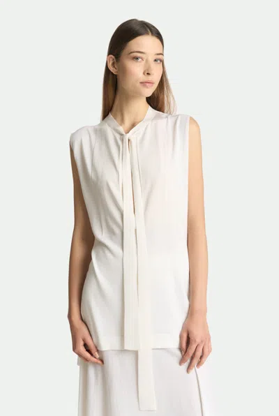 Malo Cashmere And Silk Sleeveless Jumper In White