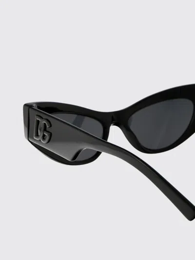 Dolce & Gabbana Logo-embossed Cat-eye Frame Sunglasses In Schwarz