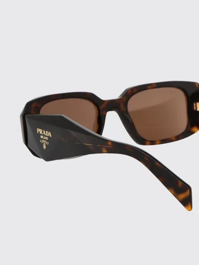 Prada Eyewear Rectangular Frame Sunglasses In Brown