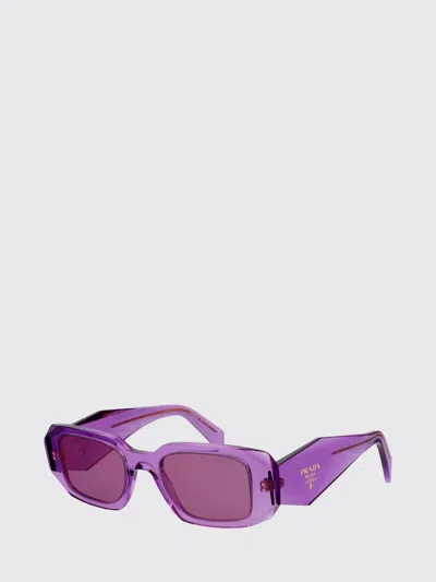 Prada 0pr 17ws Geometric Rectangular Sunglasses In Purple