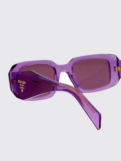 Prada 0pr 17ws Geometric Rectangular Sunglasses In Purple