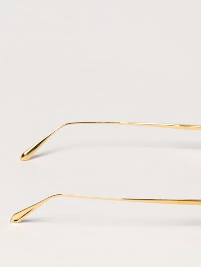 Linda Farrow Talor Rectangular Frame Sunglasses In Gold