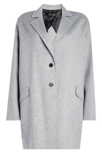 Joseph Wool Coat With Cashmere In Grey