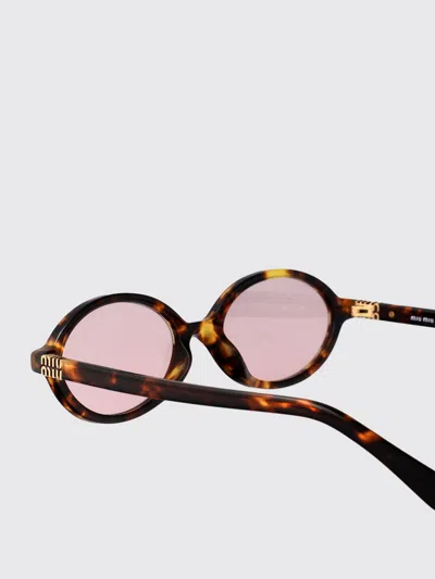 Miu Miu Dark Pink Mirror Silver Oval Ladies Sunglasses Mu 04zsf Vau50d 50 In Multi