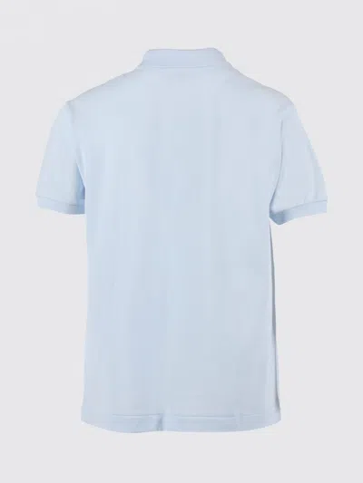 Lacoste Cotton Piquet Polo Shirt In Powder Blue In Patterned Blue