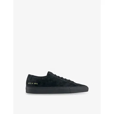 Common Projects Achilles Suede Sneakers In Black