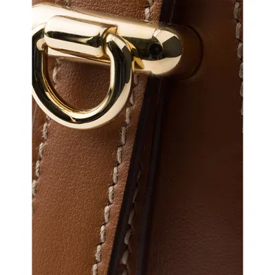 Prada Mini Arqué Shoulder Bag In Brown