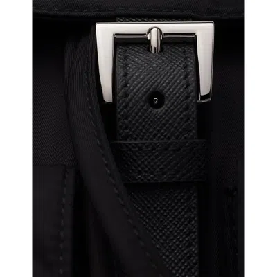 Prada Womens Black Re-nylon Medium Woven Backpack In Black