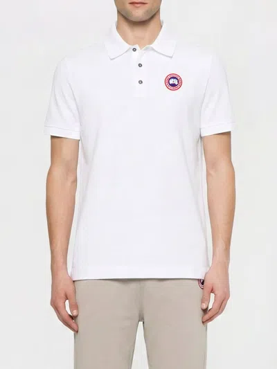 Canada Goose Men Beckley Polo Shirt In Structured Cotton In Yellow