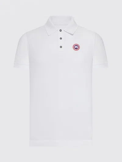 Canada Goose Men Beckley Polo Shirt In Structured Cotton In Yellow