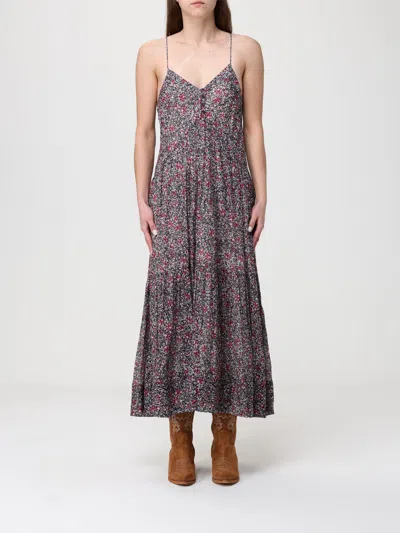Isabel Marant Étoile Sabba Cotton Floral Printed Dress In Brown