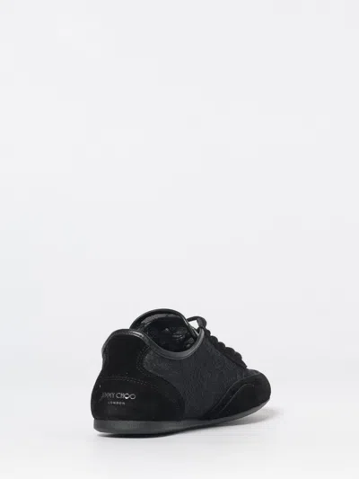 Jimmy Choo Sunny Leather-trimmed Suede And Lace Sneakers In Black