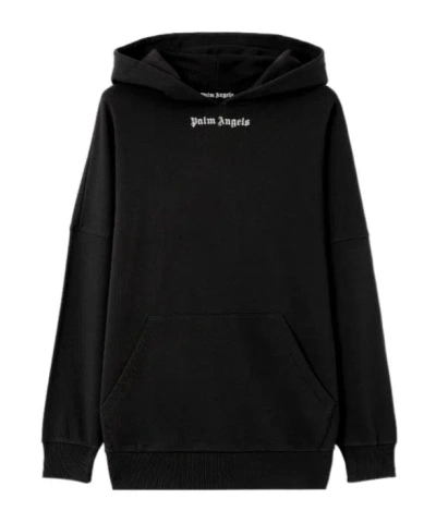 Palm Angels Classic Logo Over Hoodie In Black