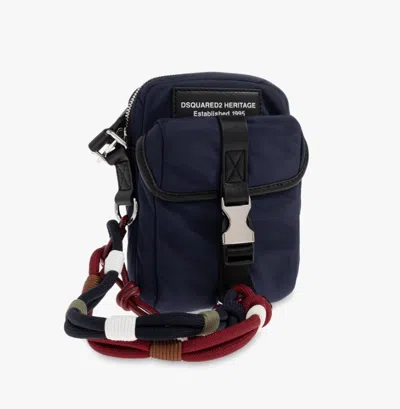 Dsquared2 Heritage Shoulder Bag In Blue