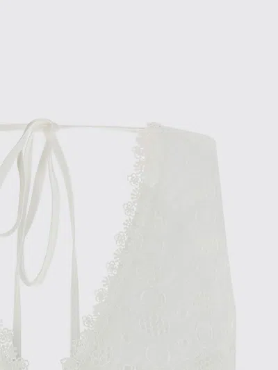 Pinko Kiersten Top Eyelet Lace Peplum Sleeveless In White