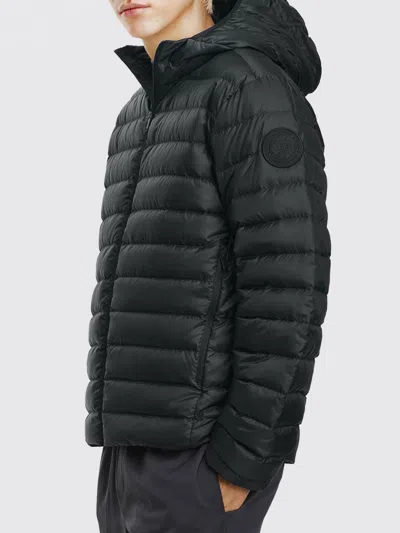 Canada Goose Men Stratus Tonal Label Hooded Jacket In Black