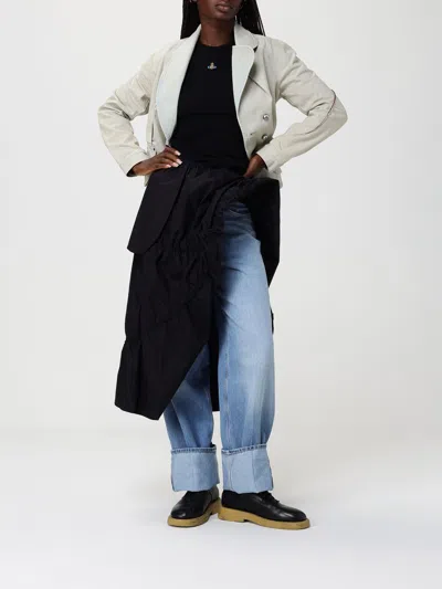 Vivienne Westwood Fitted Black Sleeveless Top With High Neckline