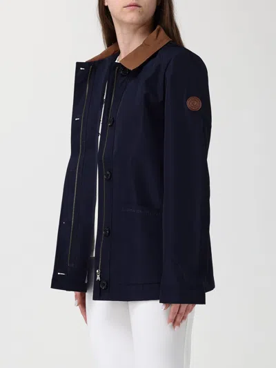 Ralph Lauren Collared Barn Coat In Multi