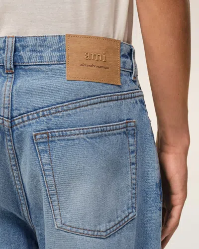 Ami Alexandre Mattiussi Large Fit Bermuda Shorts 14 Bleu Used In Blue