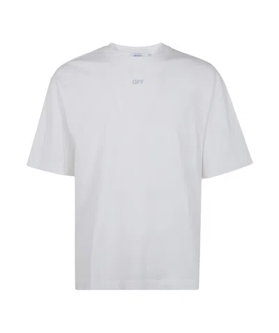 Off-white Graphic Print Crew Neck Short Sleeve T-shirt In White