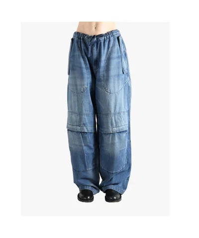 Alexander Wang Oversized Low-rise Cargo Jeans In Blue